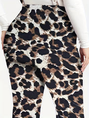 Leopard Print Wide Leg Jumpsuit
