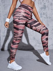 Stretch Camo Print Yoga Pants for Women Quick Dry Activewear