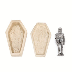 Halloween Coffin & Skeleton Resin Ornaments Dark Shadow Home Decor