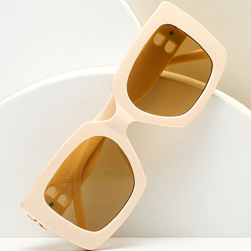 Vintage Square Sunglasses Large Frame Glasses B Letter