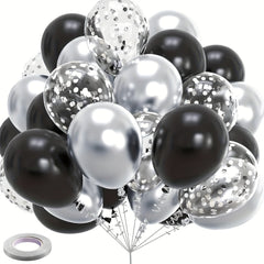 61pcs Silvery Confetti Balloon Set for Wedding Birthday Anniversary