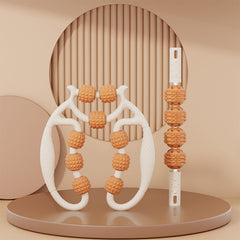 Leg Massage Clamp 4 wheels Yoga Pilates Roller Stick