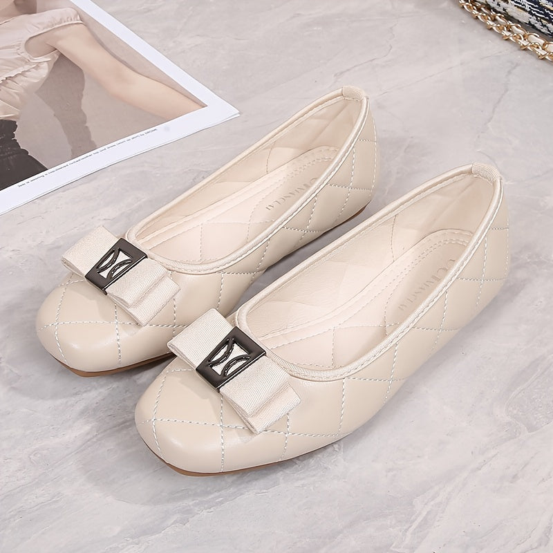 Metal Buckle Decor Ballet Flats - Versatile Women's Shoes