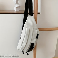 Canvas Crossbody Chest Bag for Outdoor Hiking