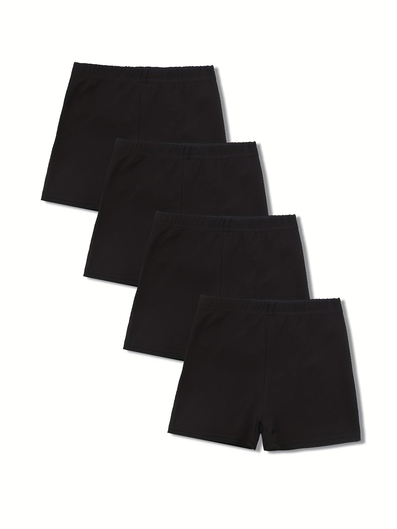 4pcs Girls Elastic Comfy Shorts Children Summer Safety Pants