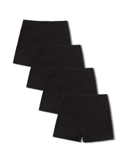 4pcs Girls Elastic Comfy Shorts Children Summer Safety Pants