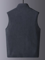 Men's Warm Fleece Zipper Vest Winter Clothing