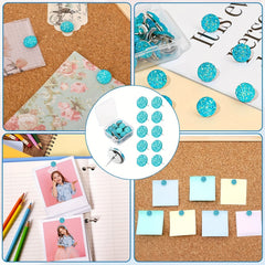 30pcs Diamond Push Pins Glitter Rhinestone Thumb Tacks for Office Wall