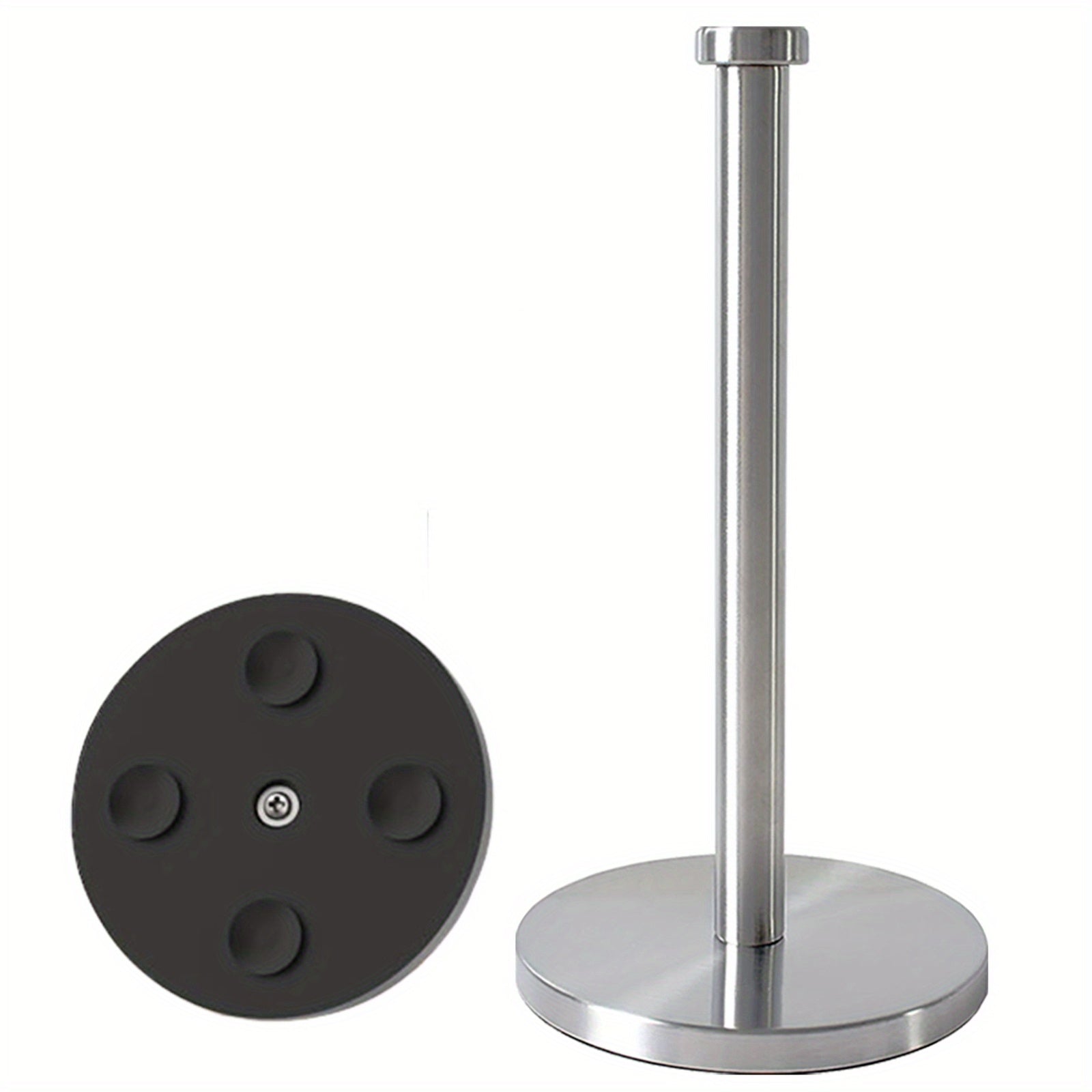 Standing Paper Towel Holder with Weighted Base for Kitchen Bathroom