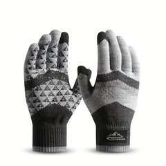 Men's Winter Knitted Gloves Warm Cycling Anti cold Touch Screen Woolen