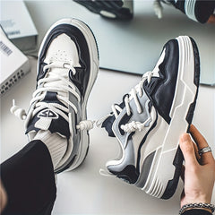 Men's Platform Skate Shoes Non Slip Lace Up Sneakers