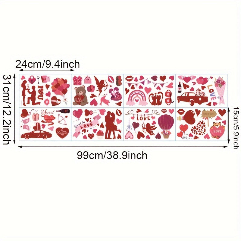 Creative Graffiti Silhouette Love Vitrine Paste PVC Window Adsorption Sticker