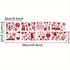Creative Graffiti Silhouette Love Vitrine Paste PVC Window Adsorption Sticker