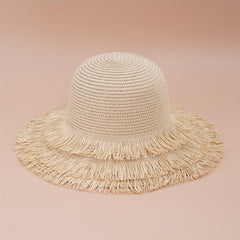 Straw Sun Hat with Tassel French Style