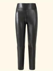 High Waist Slim PU Leather Pants