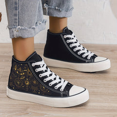 Mysterious Planet Plush Lined Thermal Chunky Canvas Sneakers