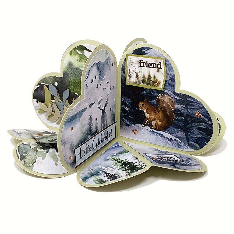 Heart Shaped Pop Up Cards Metal Cutting Dies Scrapbooking