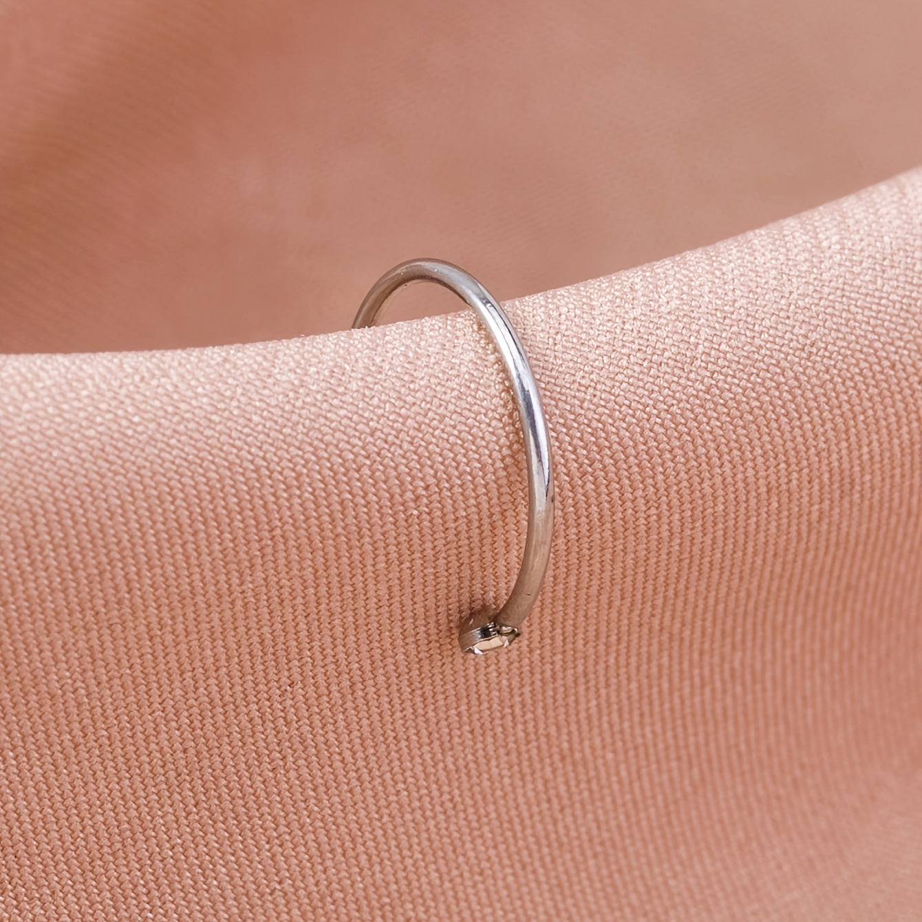 Zircon Nose Ring Stainless Steel Cartilage Body Piercing Jewelry