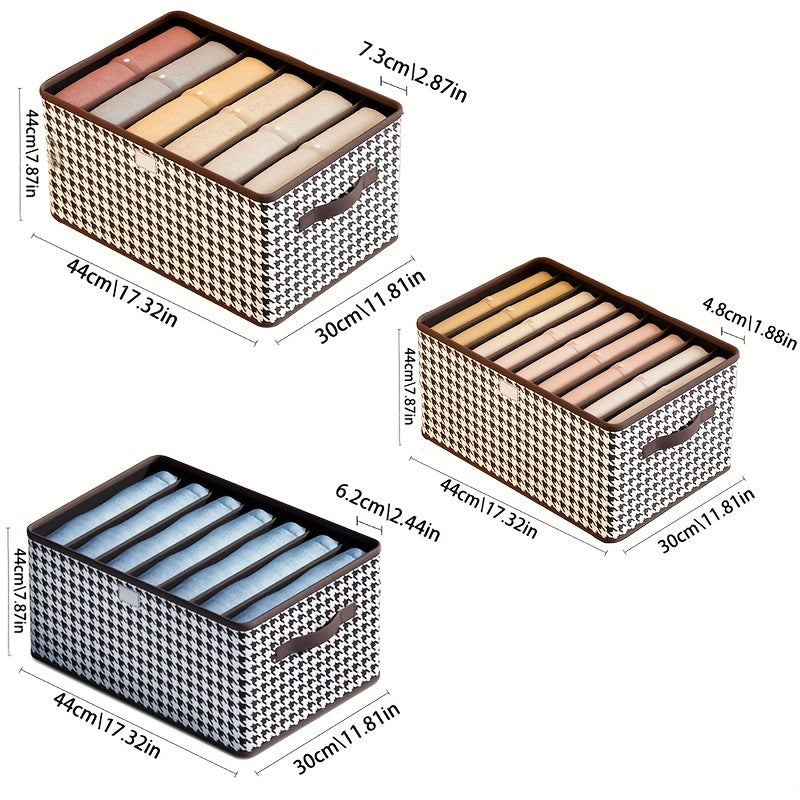 Houndstooth Pattern Storage Box Lightweight Organizer