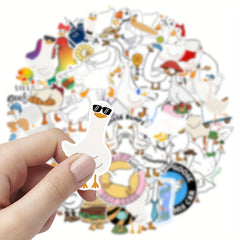 54pcs Funny Goose Stickers, Silly Goose Drives This, Hats Burgers Construction