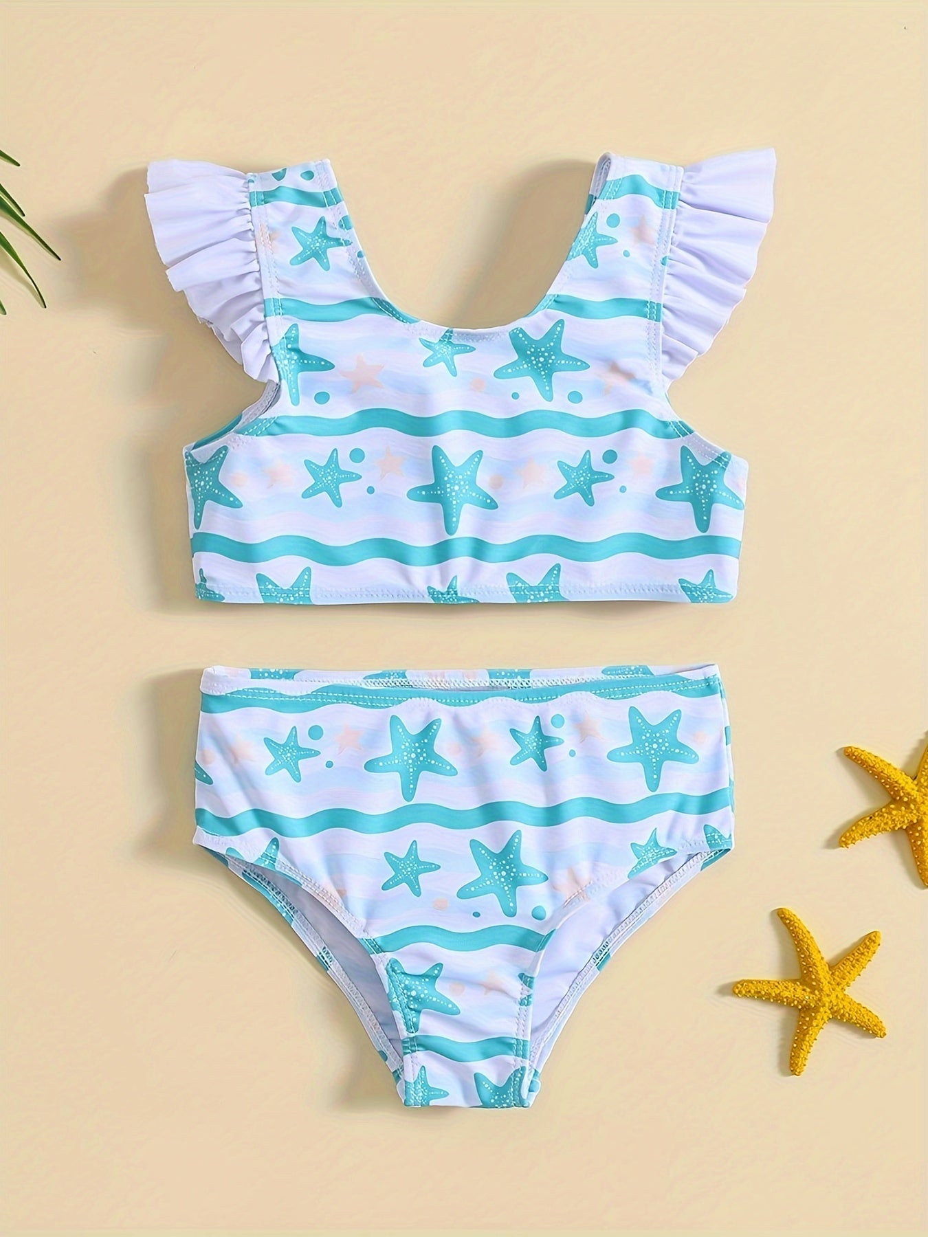 Starfish & Watermelon Bikini Set for Girls