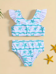 Starfish & Watermelon Bikini Set for Girls