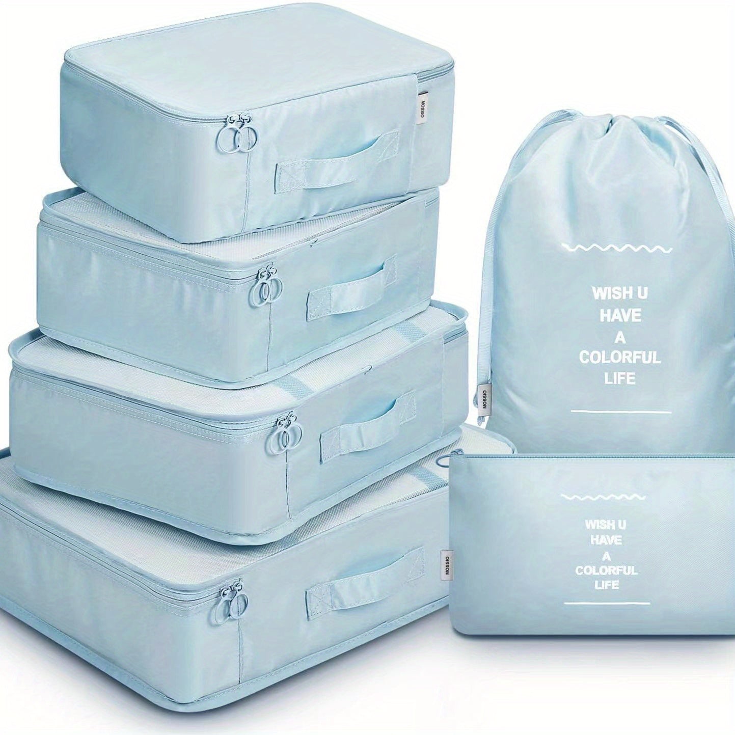 6pcs Travel Clothes Storage Bag Drawstring Organizer Set