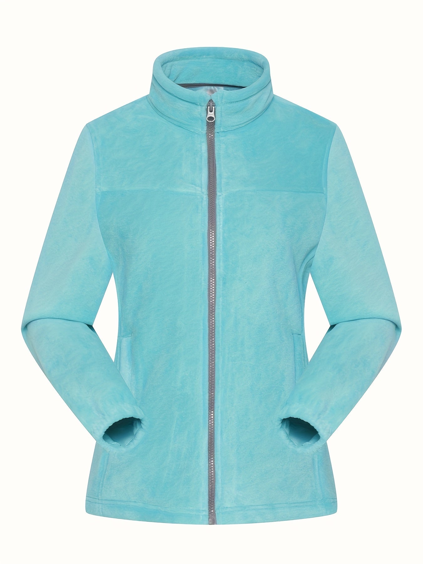 Women's Zip-Up Sports Jacket Windproof Fleece Coat