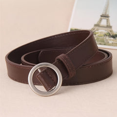 Girls Casual Vintage Faux Leather Buckle Belt Dress Jeans Pants