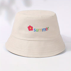 Summer Flower Print Bucket Hat Lightweight Casual Fisherman Cap