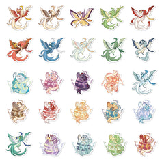 50 Unique Phoenix Stickers Creative Designs Waterproof & Self Adhesive