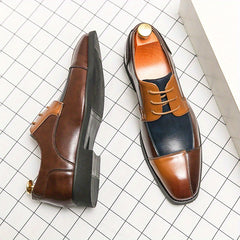Men's Block Derby Shoes Office Business Formal Events