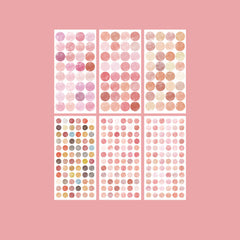Time Series Label Dot Stickers Round Decorative Stickers 6pcs