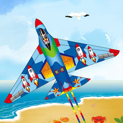 Large Airplane Kite 100m Line Beach Park Yard Creative Kite Outdoor
