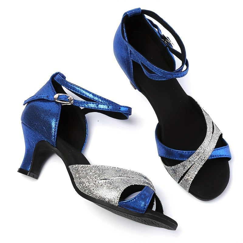 Women's Breathable Medium Heel Dance Sandals Latin Dance Shoes