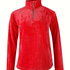 Women's Fleece Winter Coat Quarter Zip Sports Jacket