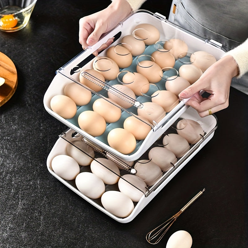 Rolling Egg Container For Fridge Clear Egg Tray