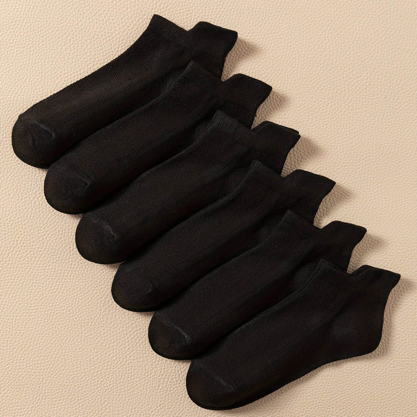 6 Pairs Solid Sports Socks Women's Low Cut Ankle Stockings