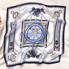 Lightweight Silk Head Scarves Square Bandanas for Women