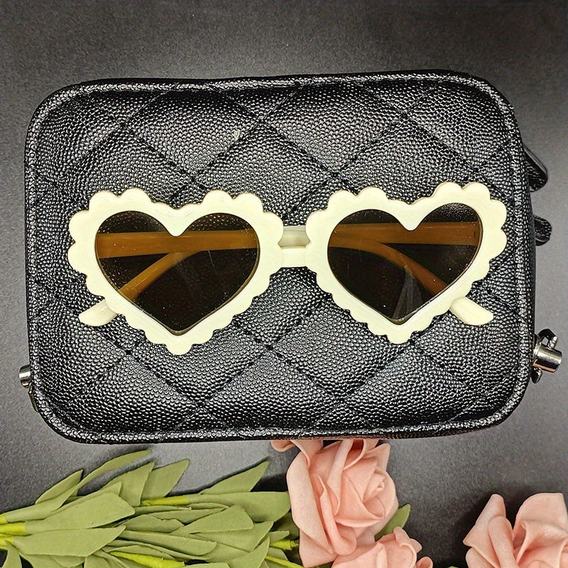 Heart Frame Sunglasses for Kids UV Protection Outdoor Travel Party Gift