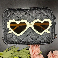 Heart Frame Sunglasses for Kids UV Protection Outdoor Travel Party Gift