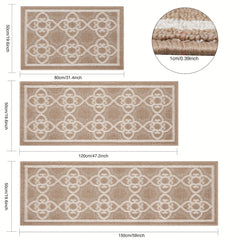 Absorbent Nylon Bathroom Rugs Set