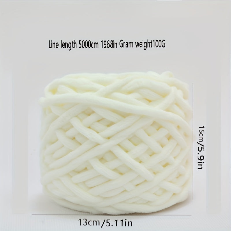 Ice Strip Thread Thick Wool Yarn Ball DIY Crochet Slipper Thread