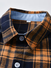 Boys Plaid Button Down Shirt Kids Clothes