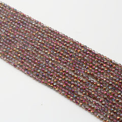 15'' Red Brown Spinel Faceted Beads for Plated Beading