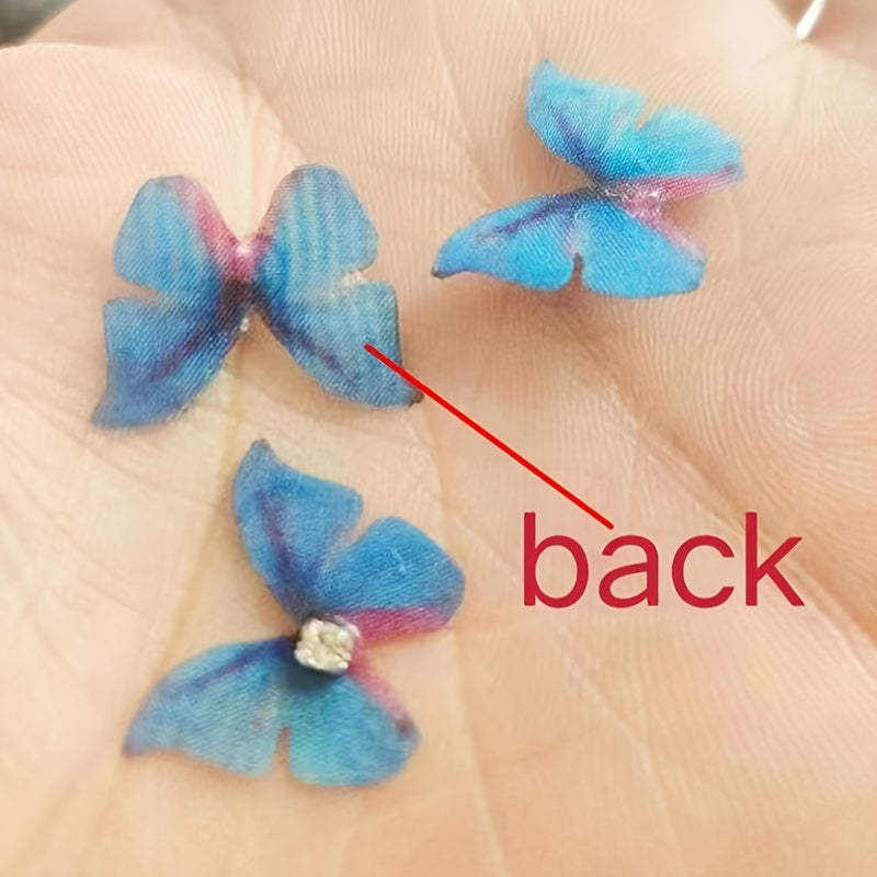 15pcs 3D Tulle Butterfly Mixed Wedding Shooting Props Diy Nail Accessories