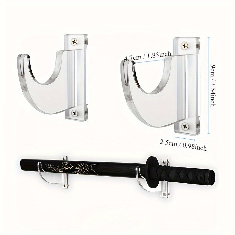 Stylish Sword Wall Mount with Adjustable Acrylic Hook