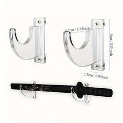 Stylish Sword Wall Mount with Adjustable Acrylic Hook