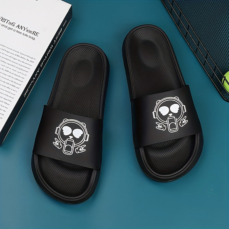 Men's Graphic Print Slides Non Slip Slippers