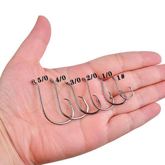 160pcs 2x Strong Circle Fishing Hooks Offset High Carbon Steel Octopus Hooks